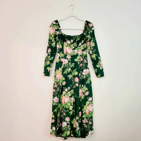 Reformation Sigmund Midi Dress in Belvedere NWOT - Picture 4 of 6
